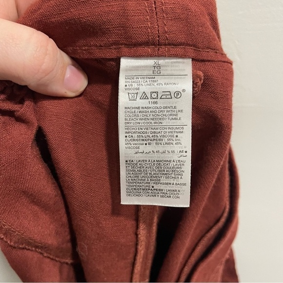 Old Navy High Rise Linen Blend Shorts in Copper Moon Size XL - Picture 8 of 9